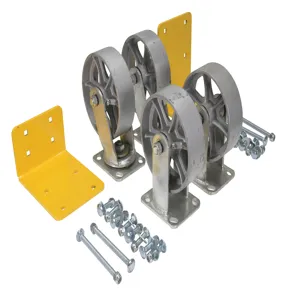 VESTIL H-CK4-SC6-2 Semi-Steel Caster Kit, 6 x 2 Inch Size, 4800 Lb. Capacity | CE3DZL