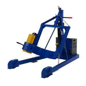 VESTIL HDC-305-96-AC Hydraulic Drum Carrier, Rotator and Boom, 800 Lb. Capacity, Blue / Yellow | AG8CUV