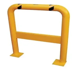 VESTIL HDPRG-42 Heavy Duty Pallet Rack Guard, 8 Inch x 42-1/8 Inch x 42-5/16 Inch Size, Yellow | AG7UBF