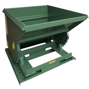 VESTIL HOP-100-LD Self Dumping Hopper, Light Duty, 1 cu. yd., 2000 Lb., Green, Steel | AG7UFK