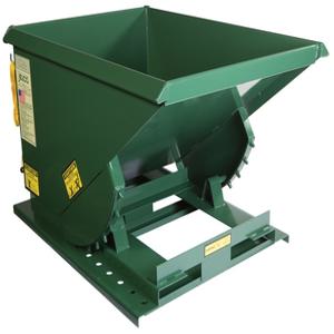 VESTIL HOP-50-HD Self Dumping Hopper, Heavy Duty, 0.5 cu. yd., 6000 Lb., Green, Steel | AG7UGC