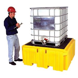 VESTIL ISCP-1 Spill Containment Pallet, 1 Ibc With Drain | AG7UPA