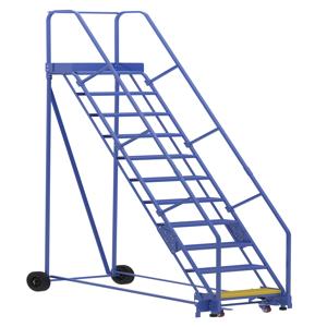 VESTIL LAD-11-14-P Warehouse Ladder, 58 Degree, Perforated, 11 Step, 14 Inch Size | AG7UUA