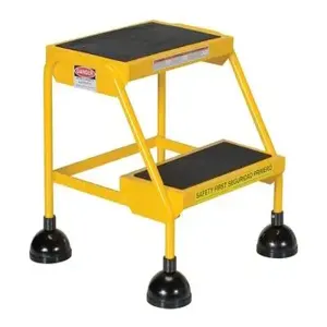 VESTIL LAD-2-Y Commercial Spring Loaded Ladder, 2 Step, Yellow, Steel | AG7UWL