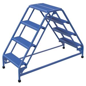 VESTIL LAD-DD-26-4-P Double Sided Ladder, 4-Step, 26.3125 Inch Width, Perforated | AG7UZE