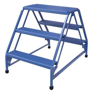 VESTIL LAD-DD-32-3-P Double Sided Ladder, 3-Step, 32.75 Inch Width, Perforated | AG7UZJ