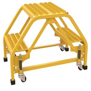 VESTIL LAD-DD-P-18-2-G Double Sided Portable Ladder, 2-Step, 19.3125 Inch Width, Grip Strut | AG7UZM