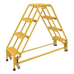 VESTIL LAD-DD-P-18-4-P Double Sided Portable Ladder, 4-Step, 19.3125 Inch Width, Perforated | AG7UZT
