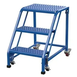 VESTIL LAD-PW-18-3-G-NHR Standard Slope Ladder, Grip Strut, 16.8125 Inch Size, 3 Step, No Rail | AG7VBL