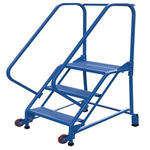 VESTIL LAD-TRN-50-3-P Tip-n-roll Ladder, Perforated, 3-Step, 50 Degree Angle | AG7VGK