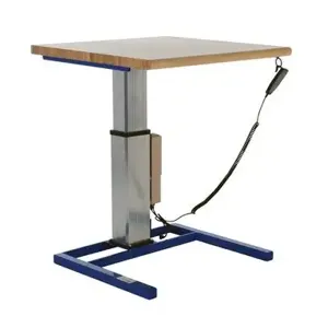 VESTIL LAW-3636 Steel Linear Actuated Adjustable Height Workstation, Brown | AG7VJK