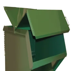 VESTIL LID-200-C Steel Hopper Lid-front And Back 2 Cubic Yard | AG7VLY