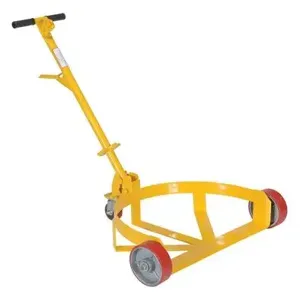 VESTIL LO-DC-PU Low Profile Drum Dolly, 1200 Lb. Capacity, Yellow | AG7VWK