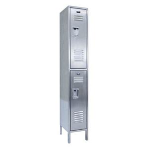 VESTIL LOCK-1818-SSD1 Locker, Stainless Steel, 2 Tier, 1 Wide, 18 Inch x 18 Inch x 78 Inch Size | AG7VVX