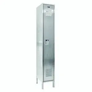 VESTIL LOCK-1818-SSS1 Locker, Stainless Steel, 1 Tier, 1 Wide, 18 x 18 x 78 | AG7VVY