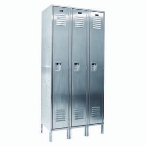 VESTIL LOCK-5418-SSS3 Locker, Stainless Steel, 1 Tier, 3 Wide, 18 x 54 x 78 | AG7VWE