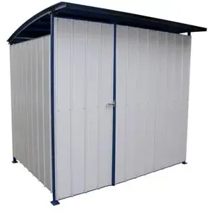 VESTIL MDS-96-DR Shed With Front Door, 95-1/2 x 120 x 90-1/16 Inch Size, Blue/White, Steel | AG7WBM