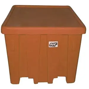 VESTIL MHBC-3244-O Bulk Container, Brilliant Orange, 45 Inch x 45 Inch x 33 Inch Size | AG7WDP