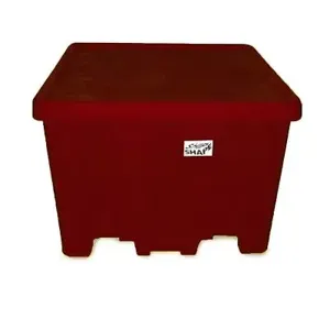 VESTIL MHBC-3244-R Bulk Container, Red, 45 Inch x 45 Inch x 33 Inch Size | AG7WDQ