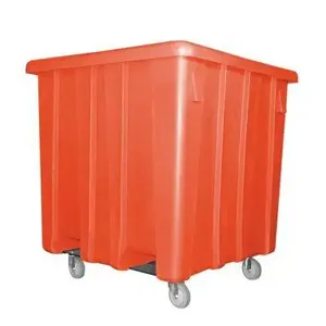 VESTIL MHBC-4444-5C-O Bulk Container, Orange, 45 Inch x 45 Inch x 51.5 Inch Size | AG7WDW