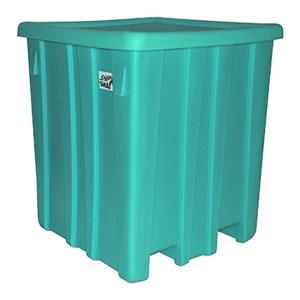 VESTIL MHBC-4444-JG Bulk Container, Jade Green, 45 Inch x 45 Inch x 45.5 Inch Size | AG7WEB