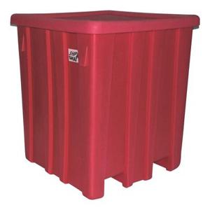 VESTIL MHBC-4444-R Bulk Container, Red, 45 Inch x 45 Inch x 45.5 Inch Size | AG7WED