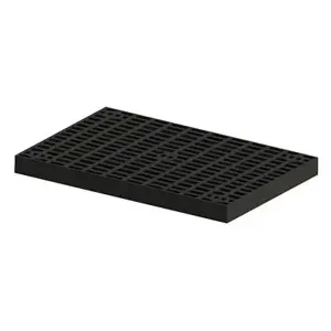 VESTIL P-2436-2.625 Polyethylene Add-A-Level Base, 36 Inch x 24 Inch x 2-7/8 Inch 250 Lb. Capacity, Black | AG7WNZ