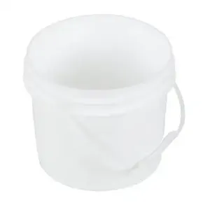 VESTIL PAIL-1-PWP Pail, 7-1/2 x 7-1/2 x 7-1/2 Inch Size, Plastic Handle, Polyethylene, White | AG7WQJ