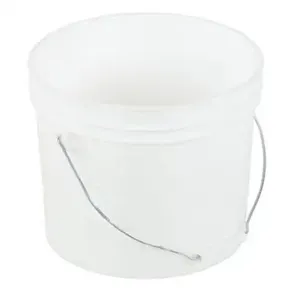 VESTIL PAIL-2-PWS Pail, 9-7/8 x 9-7/8 x 9-1/4 Inch Size, 2 gal., Steel Handle, Polyethylene, White | AG7WQL