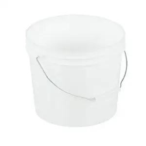 VESTIL PAIL-35-PWS Pail, 11-13/16 x 11-13/16 x 11-1/8 Inch Size, 3-1/2 gal., Polyethylene, White | AG7WQN