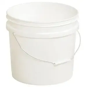 VESTIL PAIL-54-PWS Pail, 11-15/16 x 11-15/16 x 14-1/2 Inch Size, 5 gal., Polyethylene, White | AG7WRA