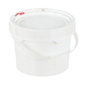 VESTIL PAIL-SCR-35-W Pail and Lid, Screw Top, 12-5/8 x 12-5/8 x 12-3/16 Inch Size, 3-1/2 gal., White | AG7WRP