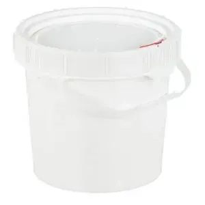 VESTIL PAIL-SCR-5-W Pail and Lid, Screw Top, 12-5/8 x 12-5/8 x 16-1/16 Inch Size, 5 gal., White | AG7WRQ