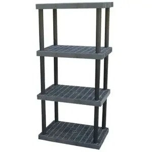 VESTIL PBSS-3624-4 Plastic Bulk Shelf And Storage, 36 Inch x 24 Inch Size, 4 shelf | AG7WTY