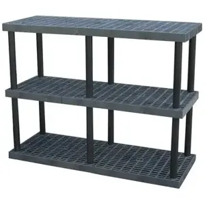 VESTIL PBSS-6624-3 Plastic Bulk Shelf And Storage, 66 Inch x 24 Inch Size, 3 shelf | AG7WTZ