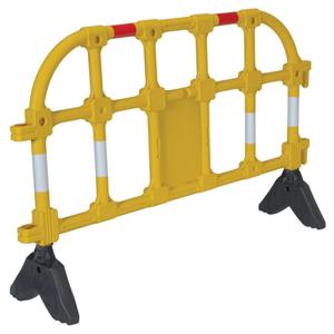 VESTIL PHR-Y Plastic Interlocking Barrier, Yellow, 40 Inch Size | CE3EKL