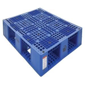 VESTIL PLP2-4840-BLUE Pallet, 8000 Lb. Capacity, 39-3/8 x 47-3/8 x 6 Inch Size, Blue, High Density Polyethylene | AG7XEW