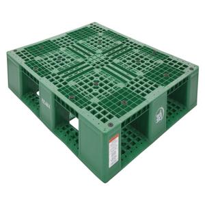 VESTIL PLP2-4840-GREEN Palette, 8000 Pfund. Kapazität, 39-1/2 x 47-3/8 x 6 Zoll Größe, grün, Polyethylen hoher Dichte | AG7XEX
