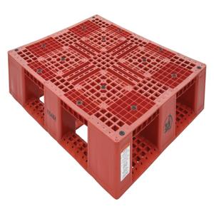 VESTIL PLP2-4840-RED Palette, 8000 Pfund. Kapazität, 39-1/2 x 47-3/8 x 6 Zoll Größe, rot, hochdichtes Polyethylen | AG7XEZ