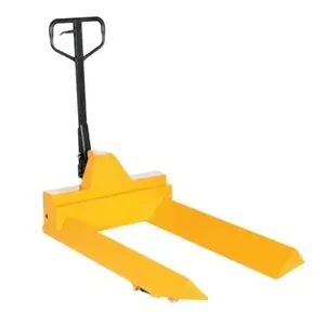 VESTIL PM4-3348-RL Steel Pallet Truck,V-Shaped Center, 4000 Lb. Capacity, Yellow | AG7XGQ