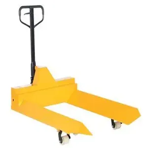 VESTIL PM4-4048-RL Steel Pallet Truck,V-Shaped Center, 4000 Lb. Capacity, Yellow | AG7XGR