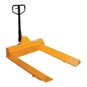 VESTIL PM4-4548-RL Steel Pallet Truck,V-Shaped Center, 4000 Lb. Capacity, Yellow | AG7XGT