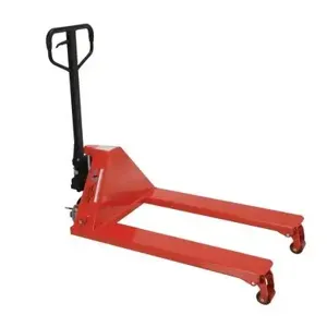 VESTIL PM5-2738-WN Wheel Nose Pallet Truck, 63 Inch x 27 Inch x 42 Inch Size, 5000 Lb. Capacity, Red | AG7XHD