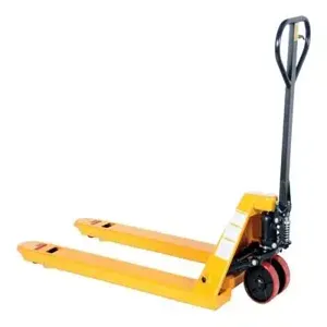 VESTIL PM5-2748-Y-6PKG Steel Pallet Truck, 61-11/16 Inch x 27 Inch x 48-5/8 Inch Size, 5500 Lb. Capacity, Yellow | AG7XHY