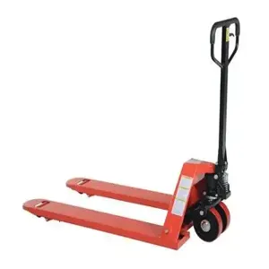 VESTIL PM6-2748 Steel Full Featured Pallet Truck, 61 Inch x 27 Inch x 48 Inch Size, 6000 Lb. Capacity, Red | AG7XJC