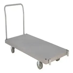 VESTIL PPT-2-41 Plastic Platform Truck, 1 Handle, 2000 Lb. Capacity | AG7XLX