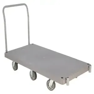 VESTIL PPT-3-61 Plastic Platform Truck, 1 Handle, 3000 Lb. Capacity | AG7XLZ