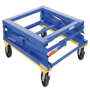 VESTIL PS-4045-CK Adjustable Pallet Stand, Caster, 1500 Lb. Capacity | AG7XQB