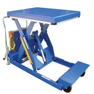 VESTIL PST-1-58 Heavy Duty Portable Scissor Lift Table, 1000 Lb. Capacity, 58 Inch Size, Steel | AG7XQJ