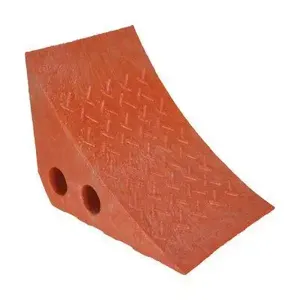 VESTIL PWC-OR Wheel Chock, 10-1/4 x 7-1/2 x 7-1/2 Inch Size, Orange, Recycled Polypropylene | CE3ERE